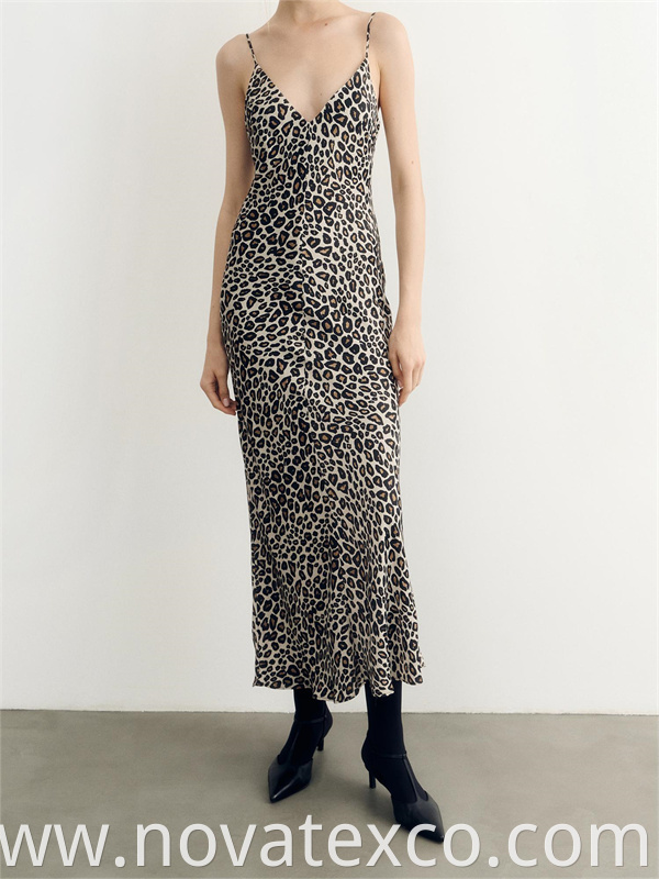 Retro Leopard Print Camisole Skirt